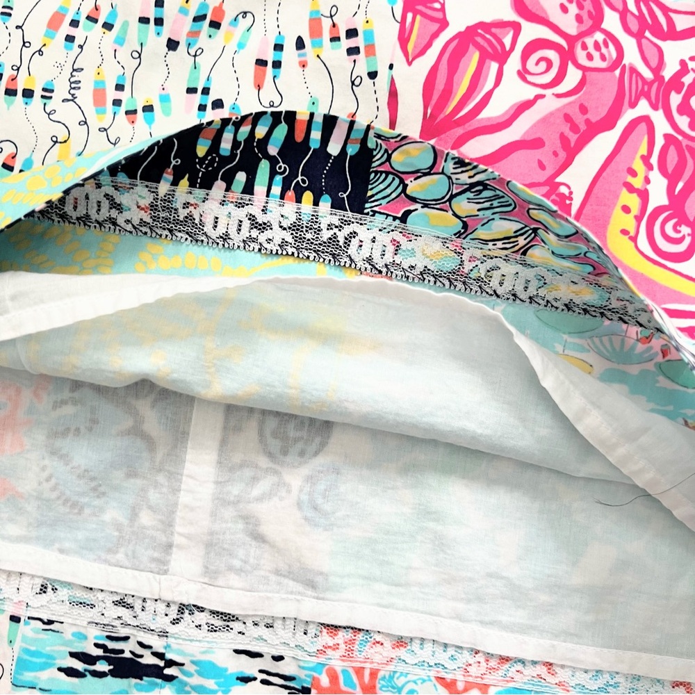 Lilly Pulitzer Patchwork Print Skirt Size 14 - Picture 9 of 10